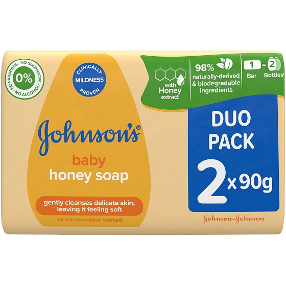 Johnsons Baby Honey toilet soap for children 2 x 90 g, duopack