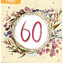 Nekupto Anniversary card 60 years 150 x 150 mm Orange with flowers
