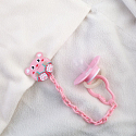 Baby Farlin Pacifier Clip Pacifier Chain Mouse Pink for babies 0+ months
