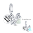 Sterling silver 925 Luminous - Firefly glowing in the dark - You are the light of my life, 2in1 pendant bracelet, animal