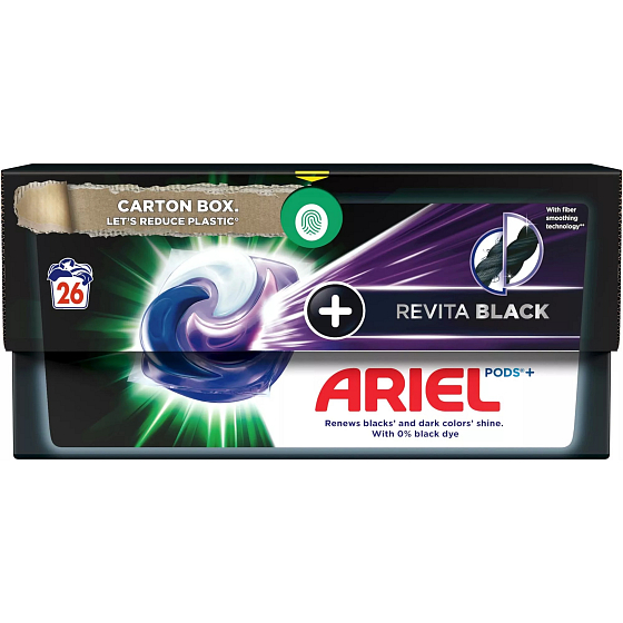 Ariel All in1 Pods Revitablack gel capsules for black and dark laundry 26 pieces