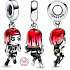 Charm Sterling silver 925 Marvel The Avengers, Black Widow, bracelet pendant