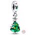 Charm Sterling silver 925 Glittering Christmas tree, Christmas bracelet pendant