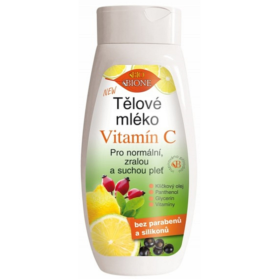 Bione Cosmetics Vitamin C body lotion for normal, mature and dry skin 400 ml