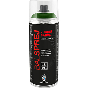 BALSPREJ top universal acrylic spray paint, RAL 6010 grass green, 400 ml BALSPREJ top universal acrylic spray paint, RAL 6010 grass green, 400 ml