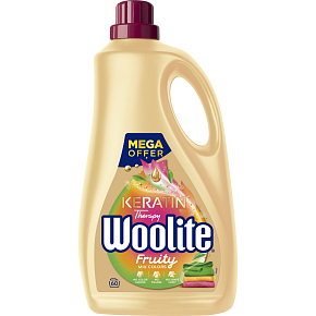 Woolite Keratin Therapy Fruity Mix Colors Washing Gel, 3.6 L, 60 Loads