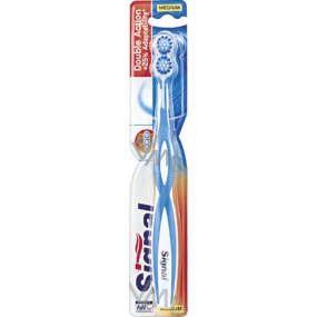 Signal Double Action medium toothbrush of different colors 1 piece