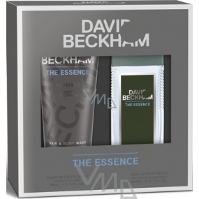 David Beckham The Essence perfumed deodorant glass for men 75 ml + shower gel 200 ml, cosmetic set