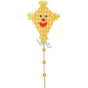 Dragon on a stick with balls yellow 30 cm
