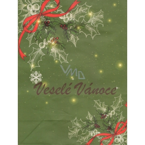 Nekupto Gift kraft bag 29 x 22 x 10 cm Green Merry Christmas, 289 WKL