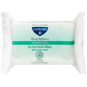 Cuticura Skin + Balance Zinc and cucumber extracts cleansing wipes for normal skin 25 pieces