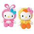 Hello Kitty plush toy in outfit 15 cm different types