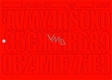 Arch Do your own advertising red self-adhesive letters and numbers 35 x 25 cm