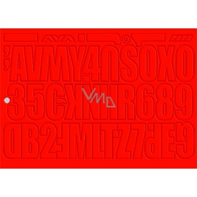 Arch Make your own advertising red self-adhesive letters and numbers 35 x 25 cm