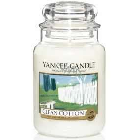 Yankee Candle Clean Cotton - Pure cotton scented candle Classic large glass 623 g