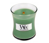 WoodWick White Willow Moss - Vrba a Mech vonná svíčka s dřevěným knotem a víčkem sklo malá 85 g