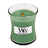 WoodWick White Willow Moss - Willow and Moss scented candle with wooden wick and lid glass small 85 g