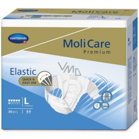 MoliCare Premium Elastic L 110-150 cm 6 drops adhesive diapers for medium to severe incontinence 30 pieces