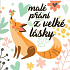 Nekupto Greeting card for Valentine's Day Small greeting card from a great love fox 100 x 100 mm 3433 XI