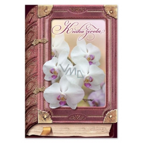 Ditipo Playing card for the wedding Book of Life White orchid Eva and Vašek 224 x 157 mm