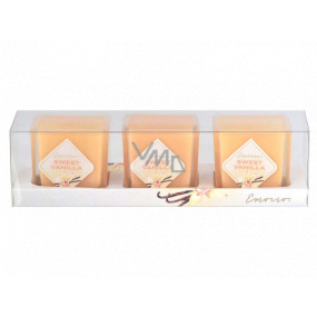 Emocio Sweet Vanilla scented candle glass 51 x 51 x 52 mm 3 pieces
