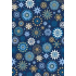Ditipo Gift wrapping paper 70 x 200 cm Christmas blue blue-gold snowflakes