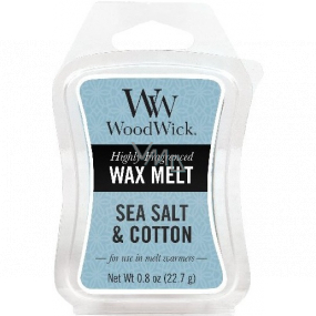 WoodWick Sea Salt & Cotton - Sea salt and cotton fragrant wax for aroma lamps 22.7 g