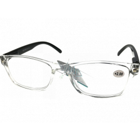 Berkeley Reading glasses +3.5 plastic transparent, black sides 1 piece MC2166