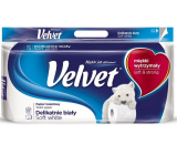 Velvet White Soft Soft White Toilet Paper 162 shreds 3 ply 8 pcs