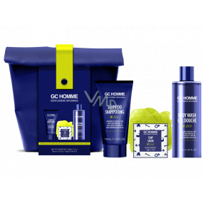 Grace Cole GC Sport shower gel 250 ml + shampoo 150 ml + soap 100 g + bath sponge + toiletry bag, grooming set for men