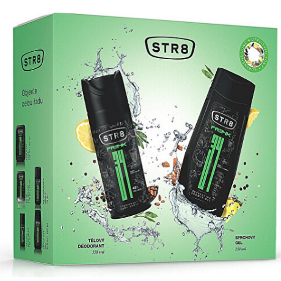 Str8 FR34K deodorant spray 150 ml + shower gel 250 ml, cosmetic set for men