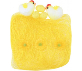 Sisal with decorations yellow 13 x 12 cm