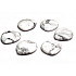 Magnesite / Howlite white Hmatka, healing gemstone in the shape of a heart natural stone 3 cm 1 piece, cleansing stone