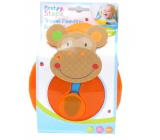 First Steps Travel Feeding Set Monkey orange bowl + spoon