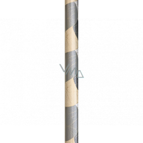 Nekupto Gift wrapping paper 70 x 150 cm Black and white with gold details