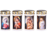 Emocio Cemetery candle with lid Holy image burning time 38 hours 120 g mix of motifs
