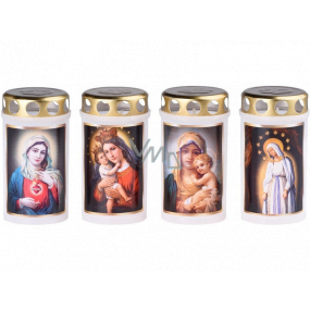 Emocio Cemetery candle with lid Holy image burning time 38 hours 120 g mix of motifs