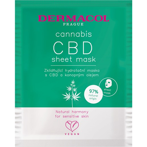 Dermacol Cannabis textile face mask with CBD