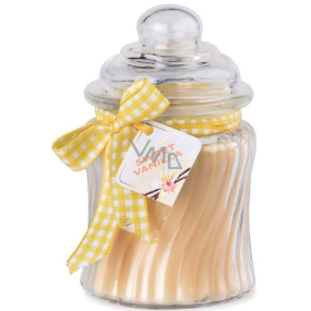 Emocio Sweet Vanilla - Sweet vanilla scented candle glass with glass lid 76 x 125 mm 485 g