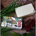 English Soap Winter landscape - Ivy & Holly Christmas natural perfumed toilet soap with shea butter 190 g