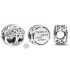 Sterling silver 925 Tree of Life - family is where love grows, bead for bracelet family