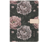 Albi Magnetic diary 2024 Dark flowers 14,5 x 21 x 2 cm