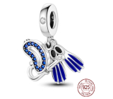 Charm Sterling Silver 925 Diving, Snorkeling, 3-in-1 Pendant for Sports Bracelet