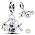 Sterling silver 925 Ancient Egyptian symbols, protective amulet, 3in1, travel bracelet pendant