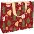 Nekupto Gift paper bag with embossing 30 x 23 x 12 cm Christmas trees red