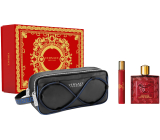Versace Eros Flame Eau de Parfum 100 ml + Eau de Parfum Miniature 10 ml + cosmetic bag, gift set for men