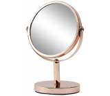 Diva & Nice Rose Gold table cosmetic mirror magnifying 1x and 2x