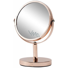 Diva & Nice Rose Gold table cosmetic mirror magnifying 1x and 2x
