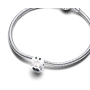 Charm Sterling Silver 925 Boo Ghost Glowing in the Dark, Luminous Bead for Bracelet, Halloween