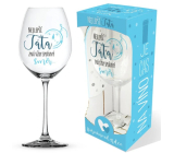 Nekupto It's Wine O'Clock wine glass with print Best Dad... 440 ml